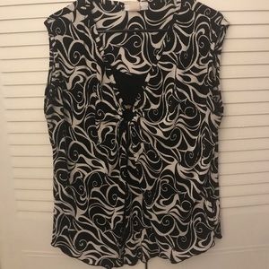Black & white sleeveless dress barn top 14